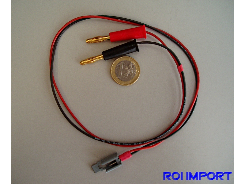 Cable carga bateria transmisor Multiplex 2x0,5 qmm (50 cm)