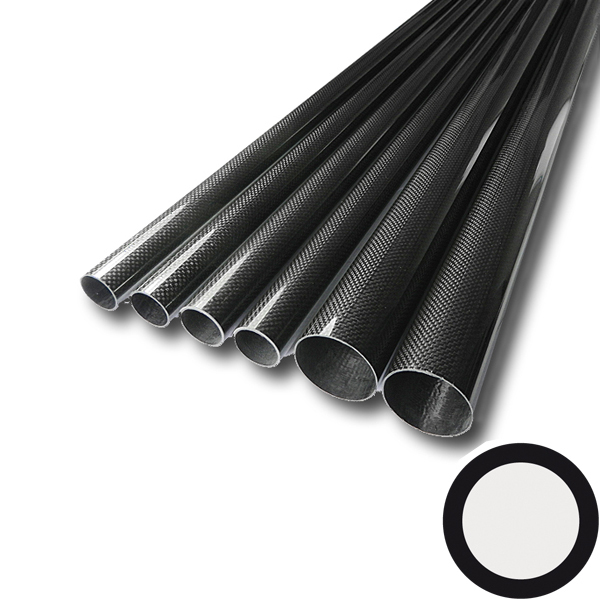 Carbon/kevlar tube 3K-PW (L 1500 mm, Ø25 mm, Ø22.5 mm)