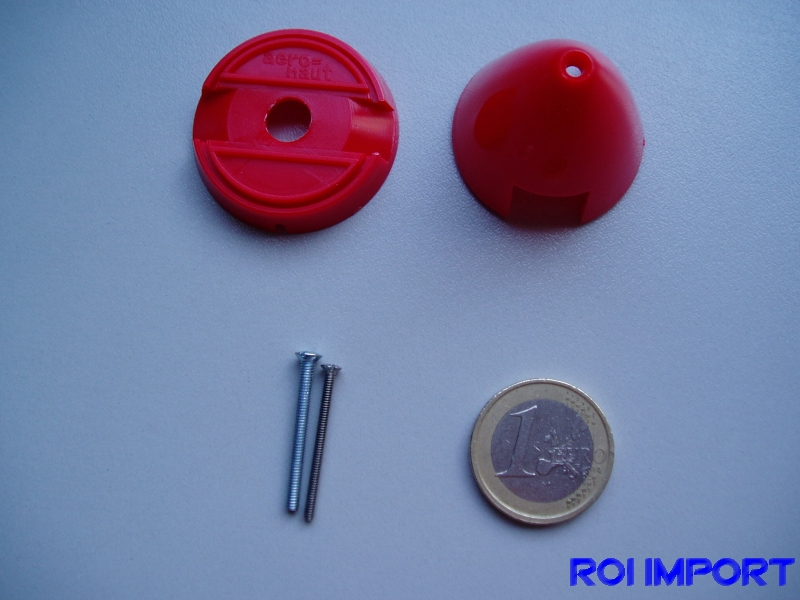 Cono plástico rojo hélice fija 36 mm diámetro