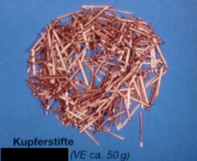 Alfileres de cobre 0,7 x 7 mm, aprox.50 g