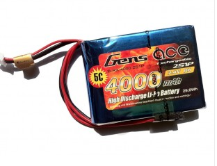 Battery LiPo GENS 4000 mAh 2S 7,4v RX (Gens Ace)