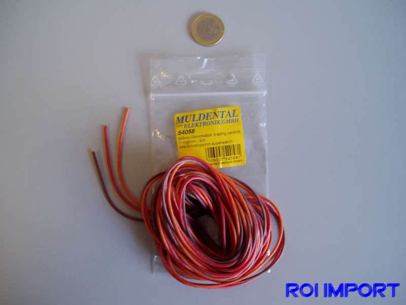 Silicone 0,50 qmm servos wire Graupner(5 m)