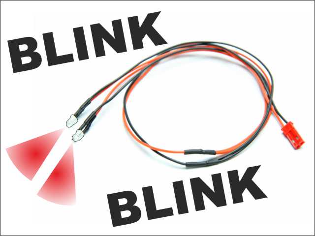 LED blink wire flashing (red - 2pcs)
