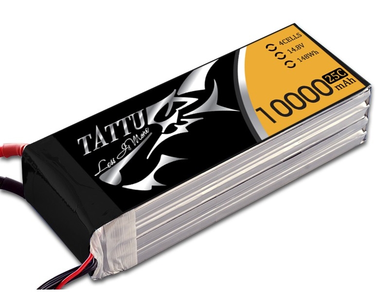 Batería LiPo TATTU 10000 mAh 4S 14,8V 25C