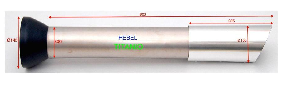 Pipe Jet REVEL titanio/aluminio